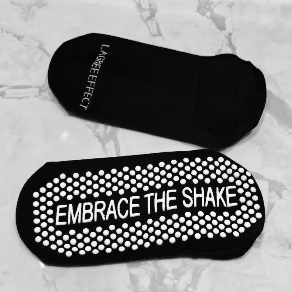 BLACK EMBRACE THE SHAKE GRIP SOCKS – Lagree Effect Shop